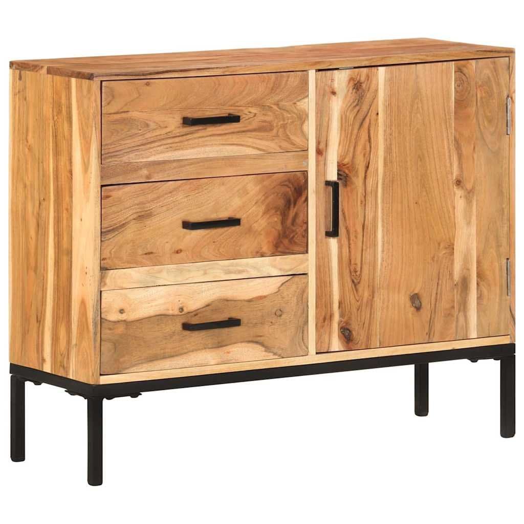 Sideboard Cabinet 88x30x73cm Brown Solid Acacia Wood Storage Furniture with
