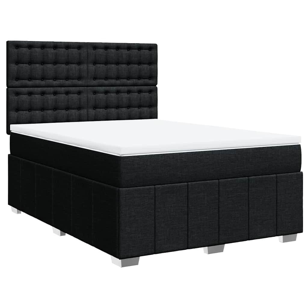 Queen Box Spring Bed with Adjustable Headboard and Pocket Spring Mattress