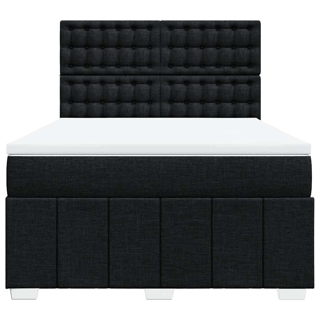 Queen Box Spring Bed with Adjustable Headboard and Pocket Spring Mattress