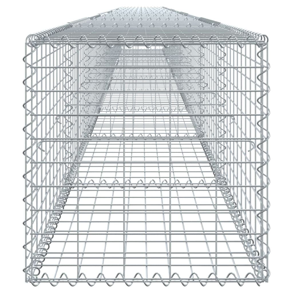 Gabion Basket with Cover 900x50x50 cm Outdoor Garden Retaining Wall Wire Cage
