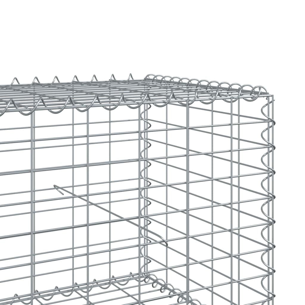 Gabion Basket with Cover 900x50x50 cm Outdoor Garden Retaining Wall Wire Cage