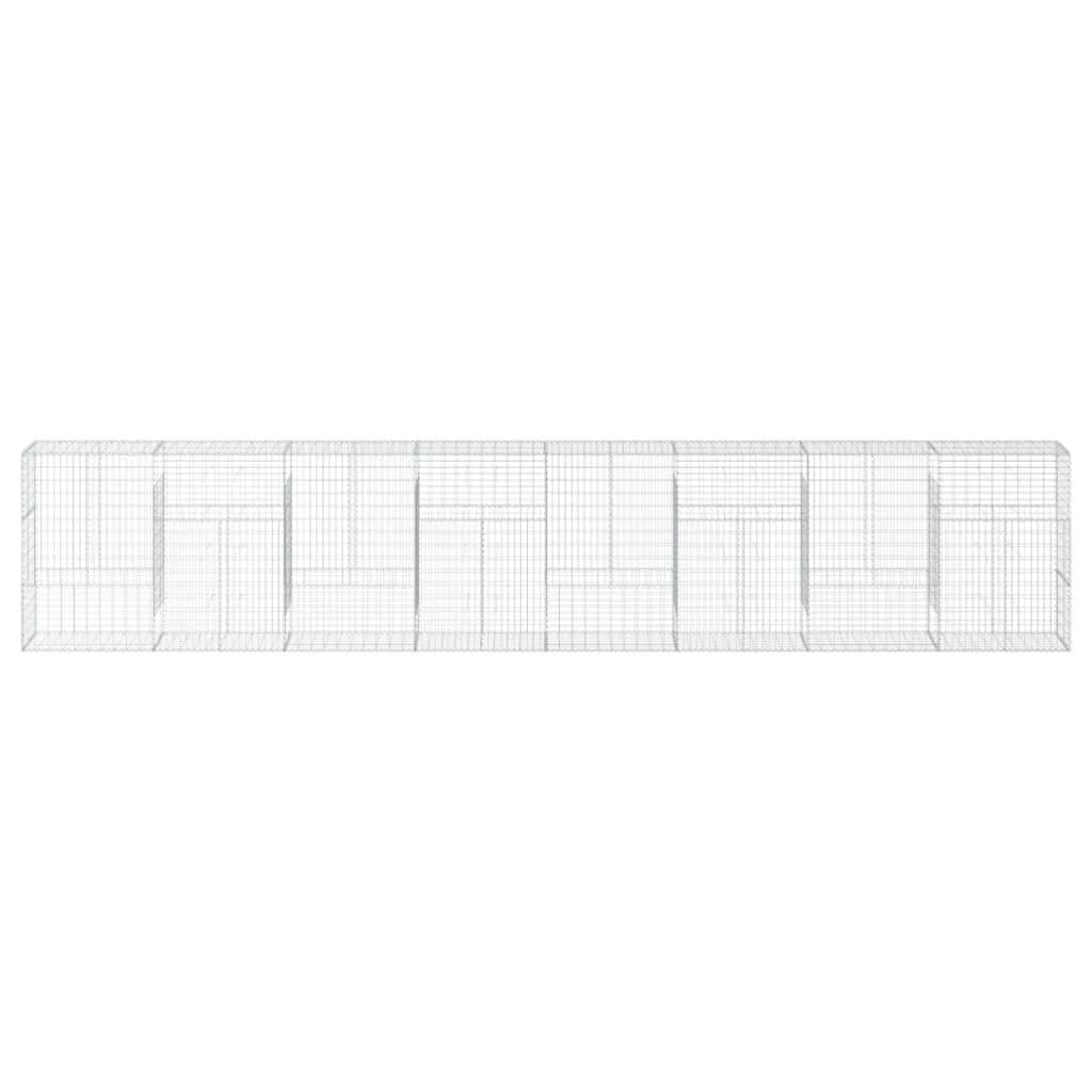 Gabion Basket with Cover 800x50x150 cm Galvanised Iron