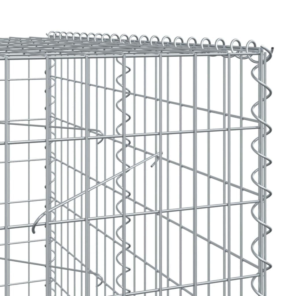 Galvanised Iron Gabion Basket with Cover 1150x100x200 cm