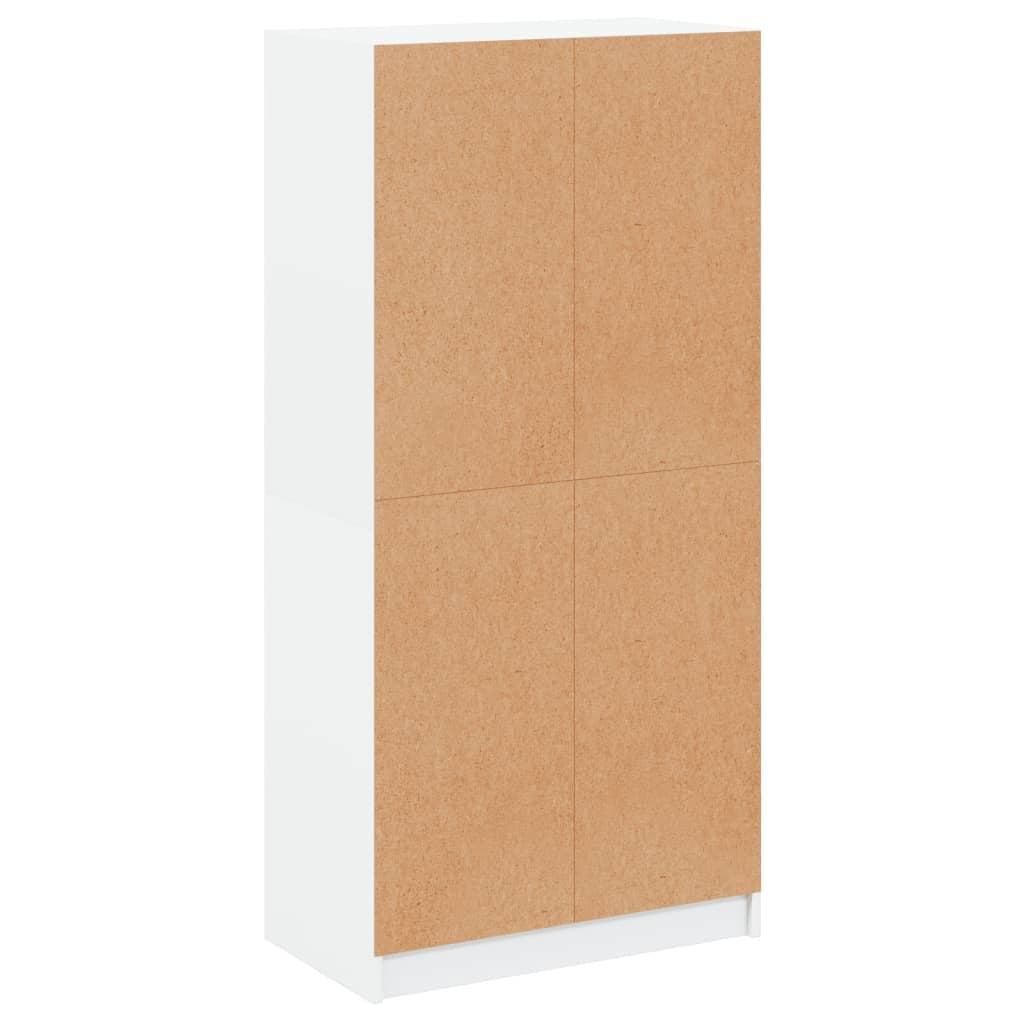 White Highboard Storage Cabinet with Doors