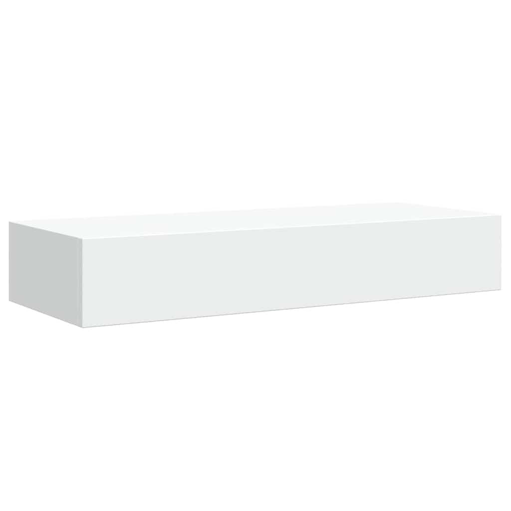 Wall-mounted Drawer Shelves 2 Pieces White Floating Storage Organiser Set