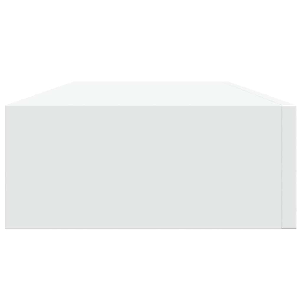 Wall-mounted Drawer Shelves 2 Pieces White Floating Storage Organiser Set