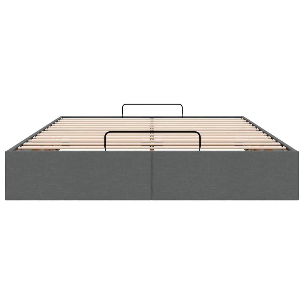 Grey Fabric Ottoman Storage Bed Frame with Lift Mechanism