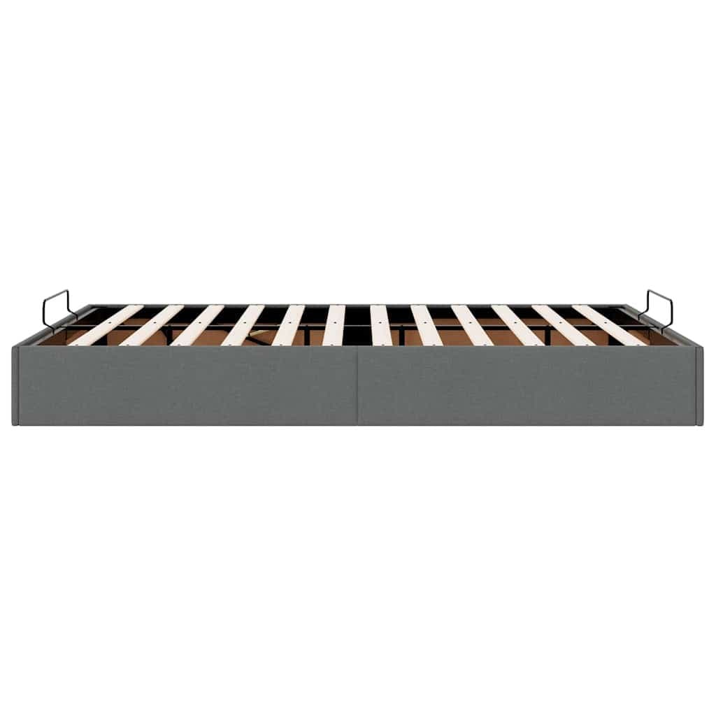 Grey Fabric Ottoman Storage Bed Frame with Lift Mechanism