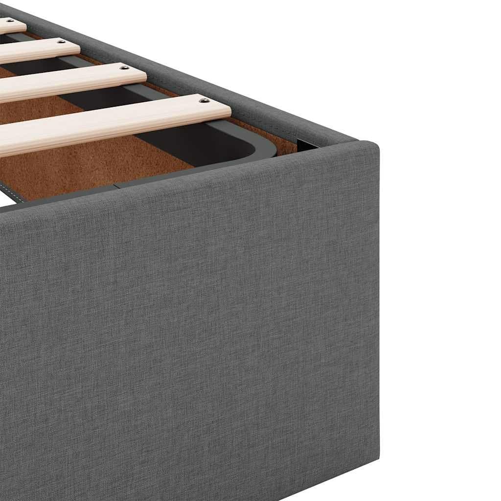 Grey Fabric Ottoman Storage Bed Frame with Lift Mechanism