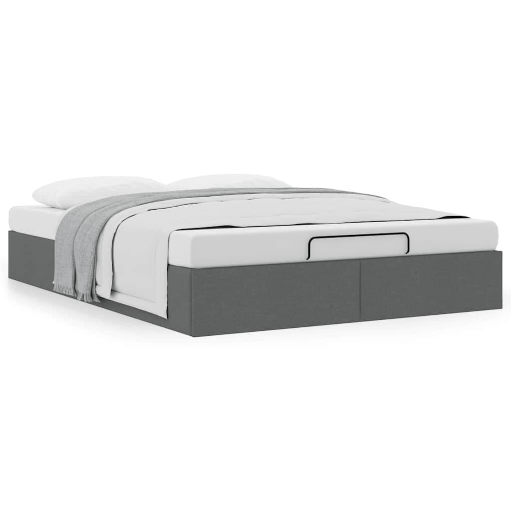 Grey Fabric Ottoman Storage Bed Frame with Lift Mechanism