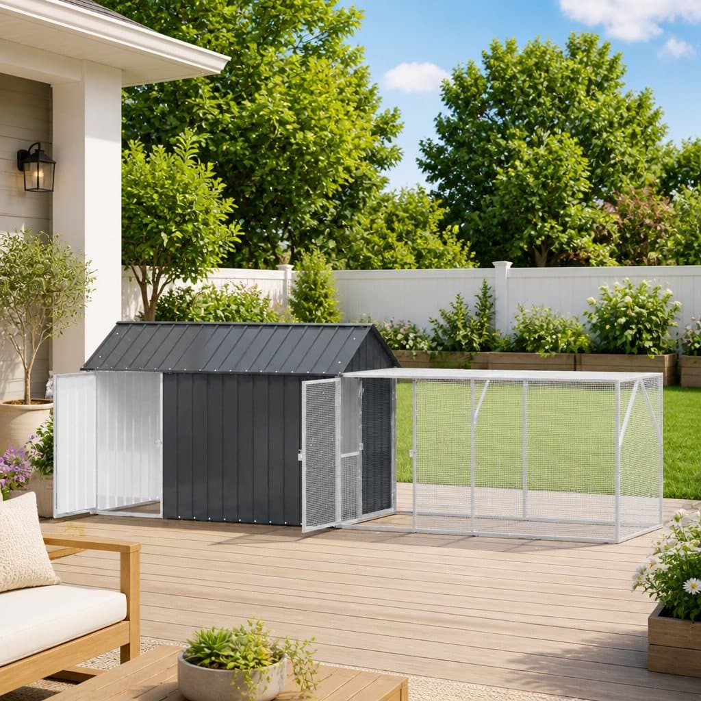 Large Galvanised Steel Rectangular Outdoor Bird Cage