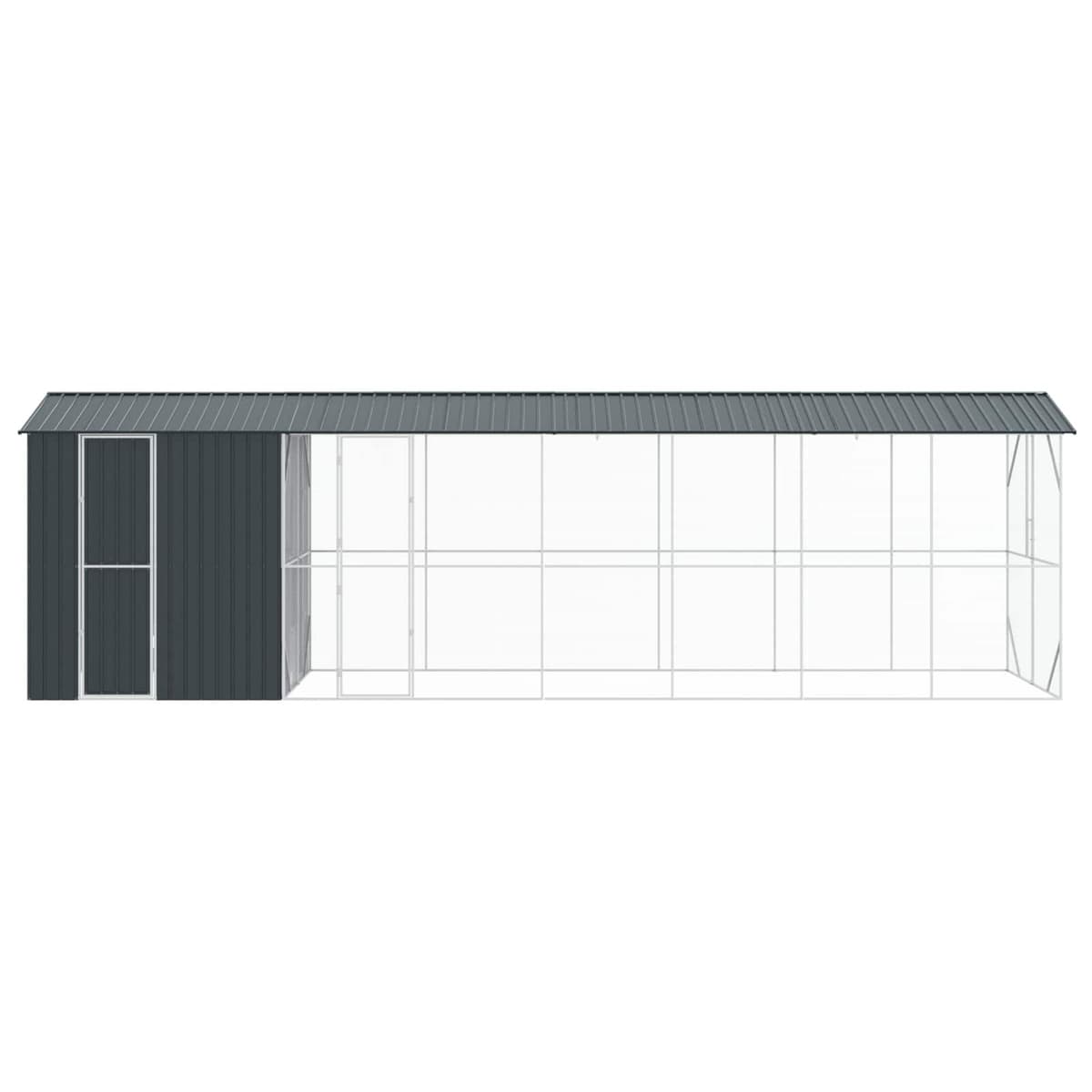 Large Galvanised Steel Outdoor Bird Cage in Anthracite