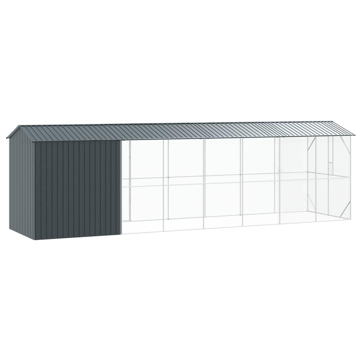 Large Galvanised Steel Outdoor Bird Cage in Anthracite