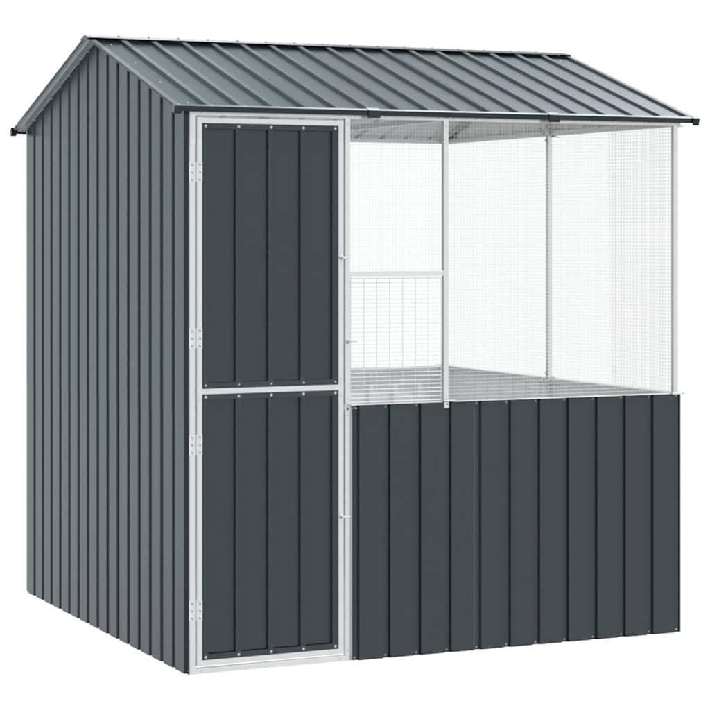 Outdoor Bird Cage in Anthracite Steel, 215x209x230cm