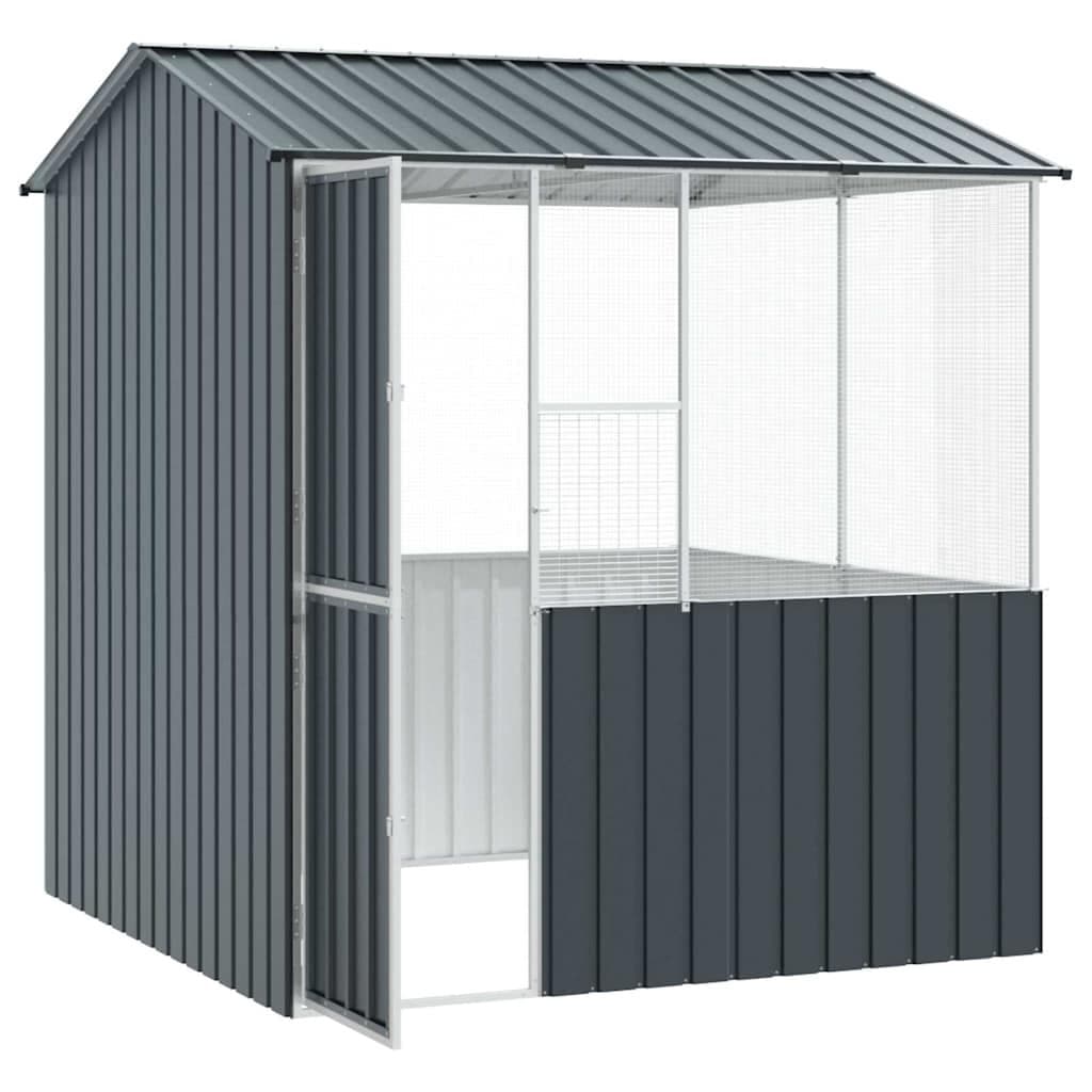 Outdoor Bird Cage in Anthracite Steel, 215x209x230cm