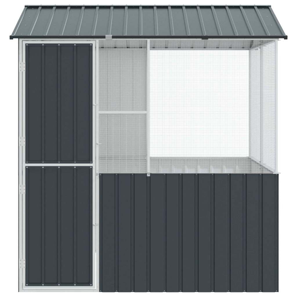 Outdoor Bird Cage in Anthracite Steel, 215x209x230cm