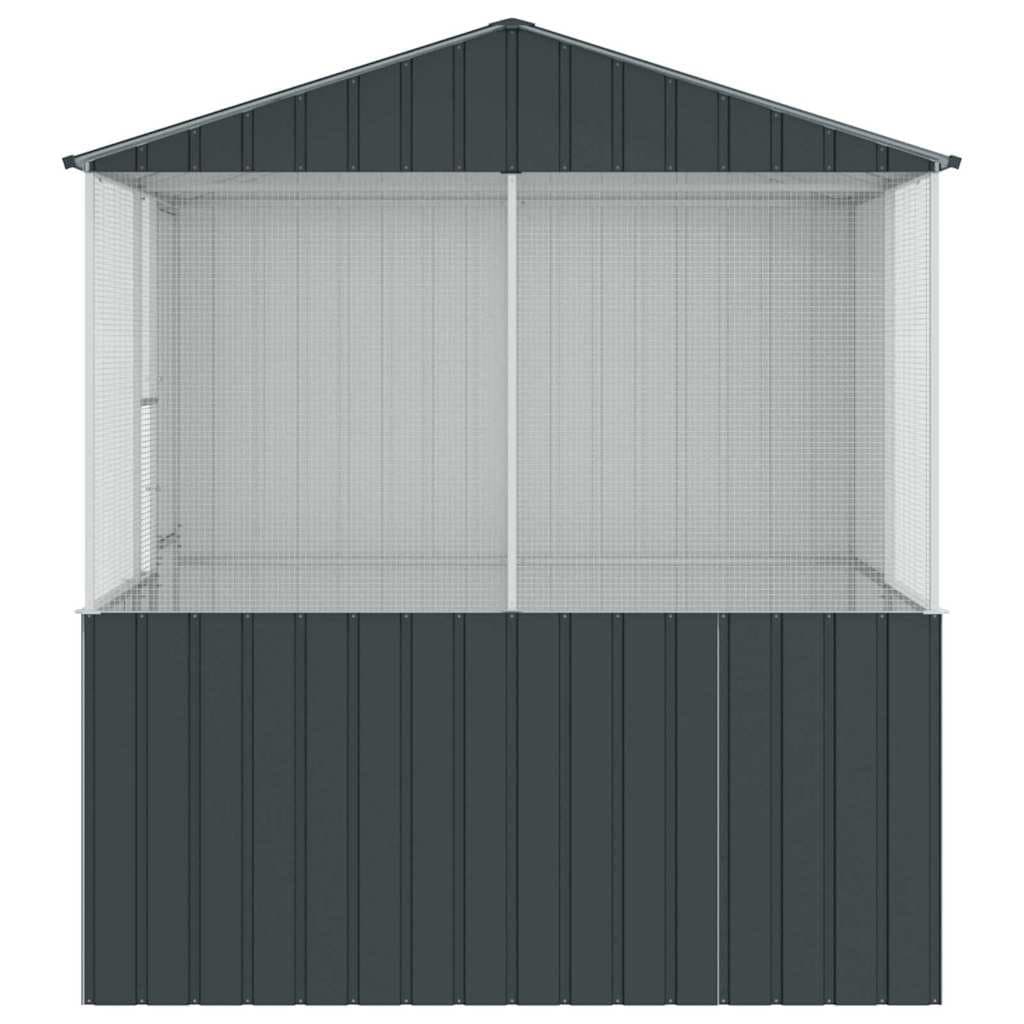 Outdoor Bird Cage in Anthracite Steel, 215x209x230cm