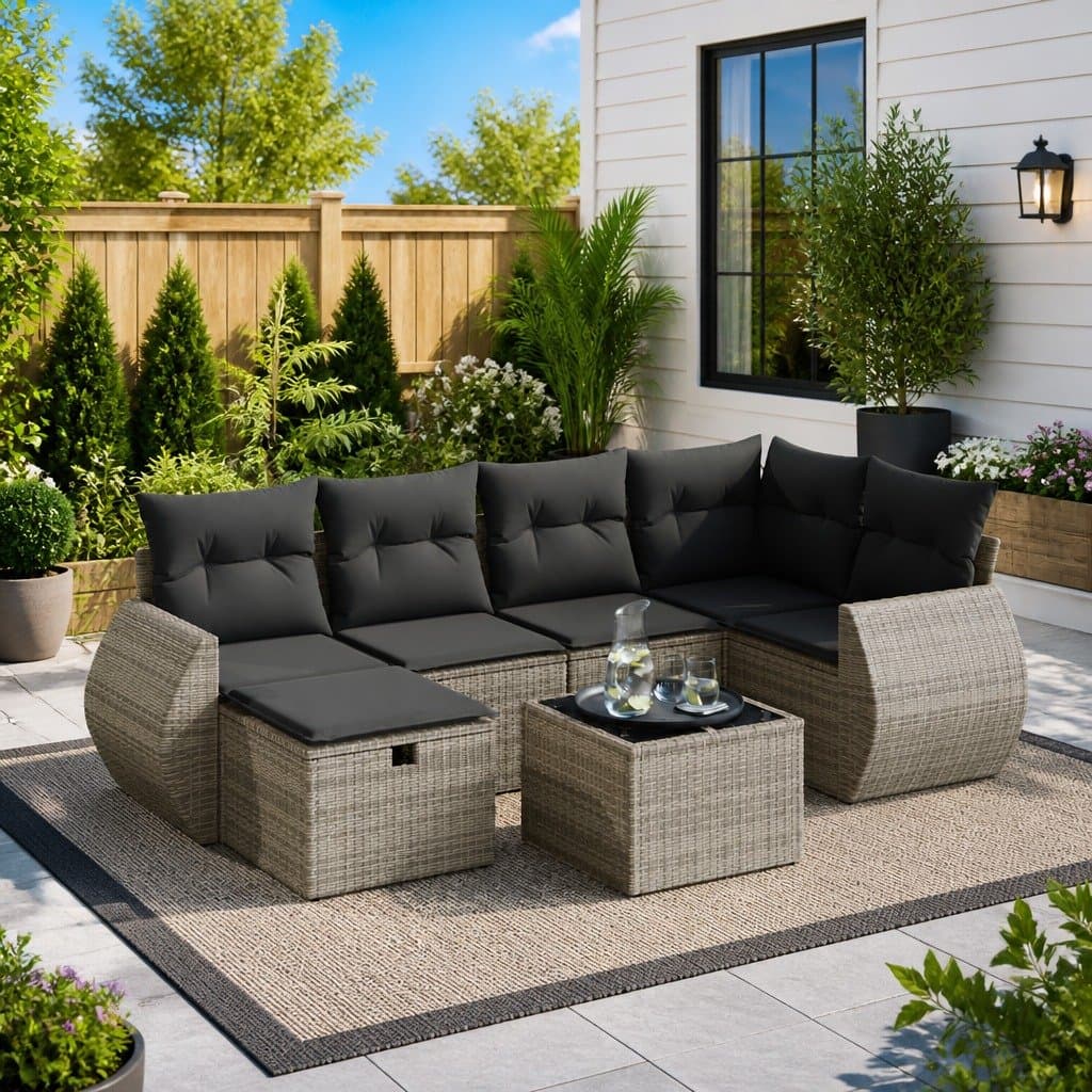 7-Piece Garden Sofa Set for Outdoor Relaxation