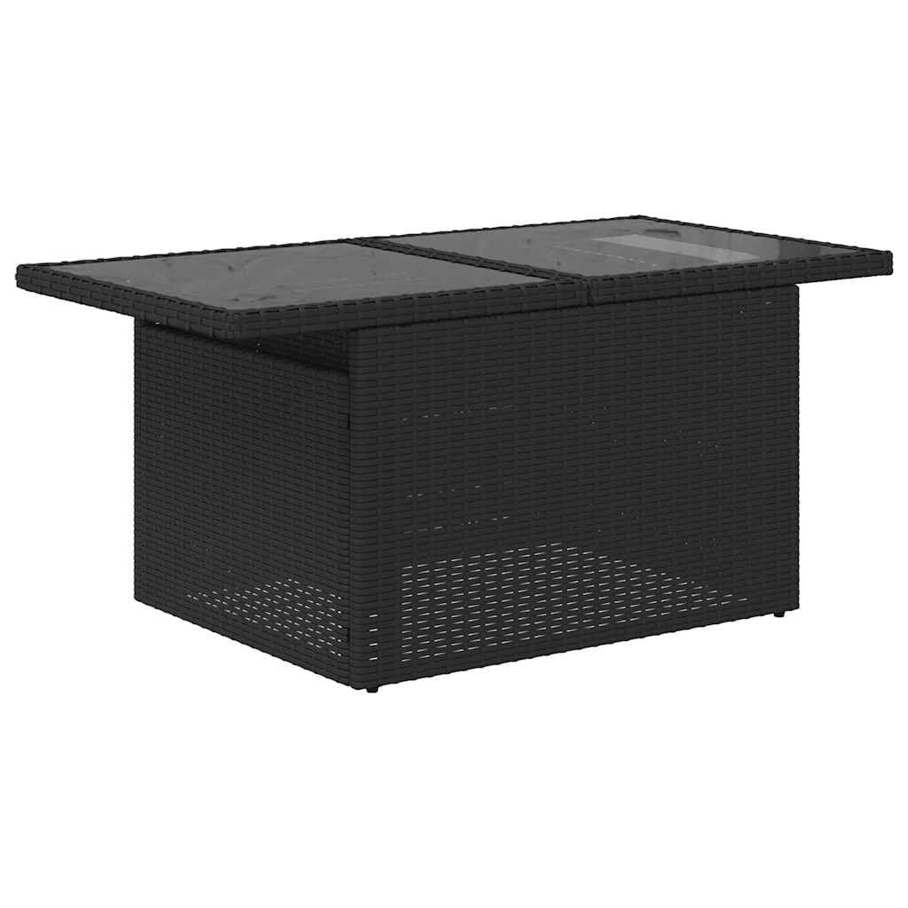 11-Piece Modular Garden Sofa Set in Black