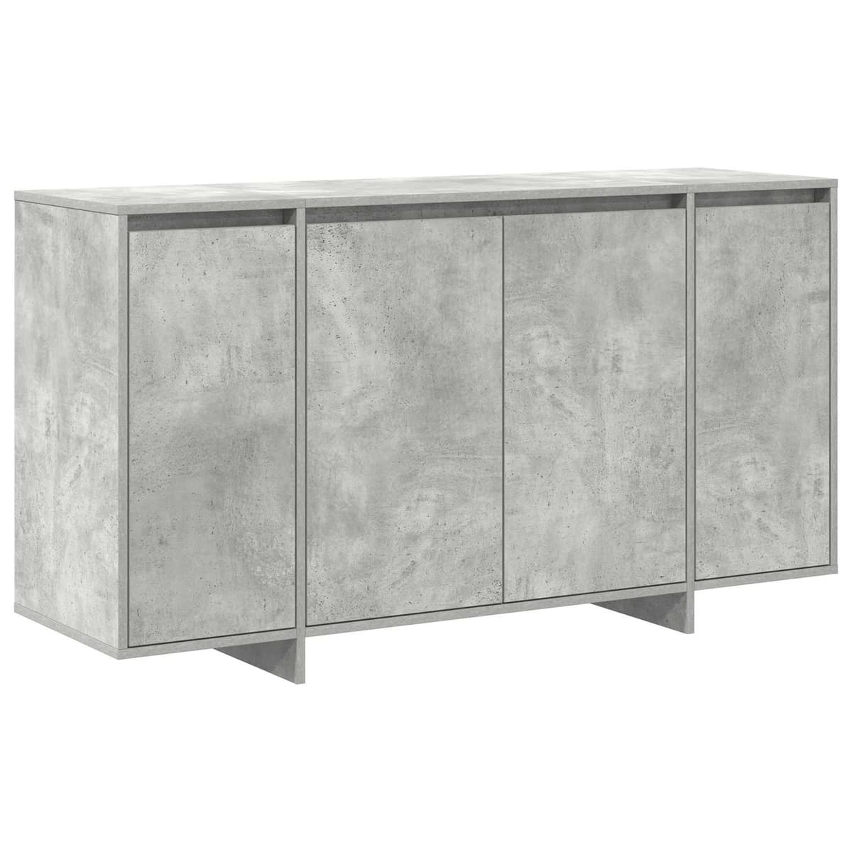 Modern Sideboard Grey Storage Cabinet Engineered Wood Dining Room Furniture