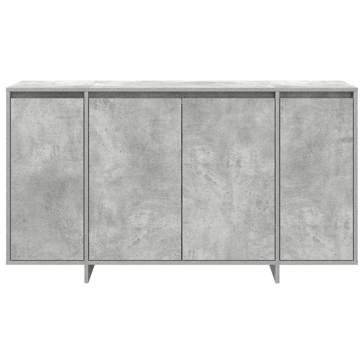Modern Sideboard Grey Storage Cabinet Engineered Wood Dining Room Furniture