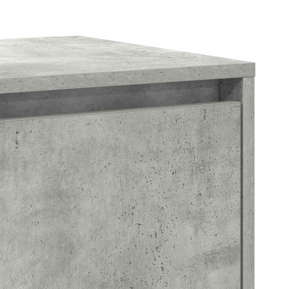 Modern Sideboard Grey Storage Cabinet Engineered Wood Dining Room Furniture