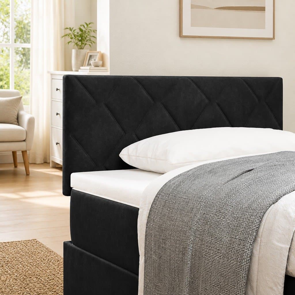 100 cm Black LED Headboard with RGB Lighting