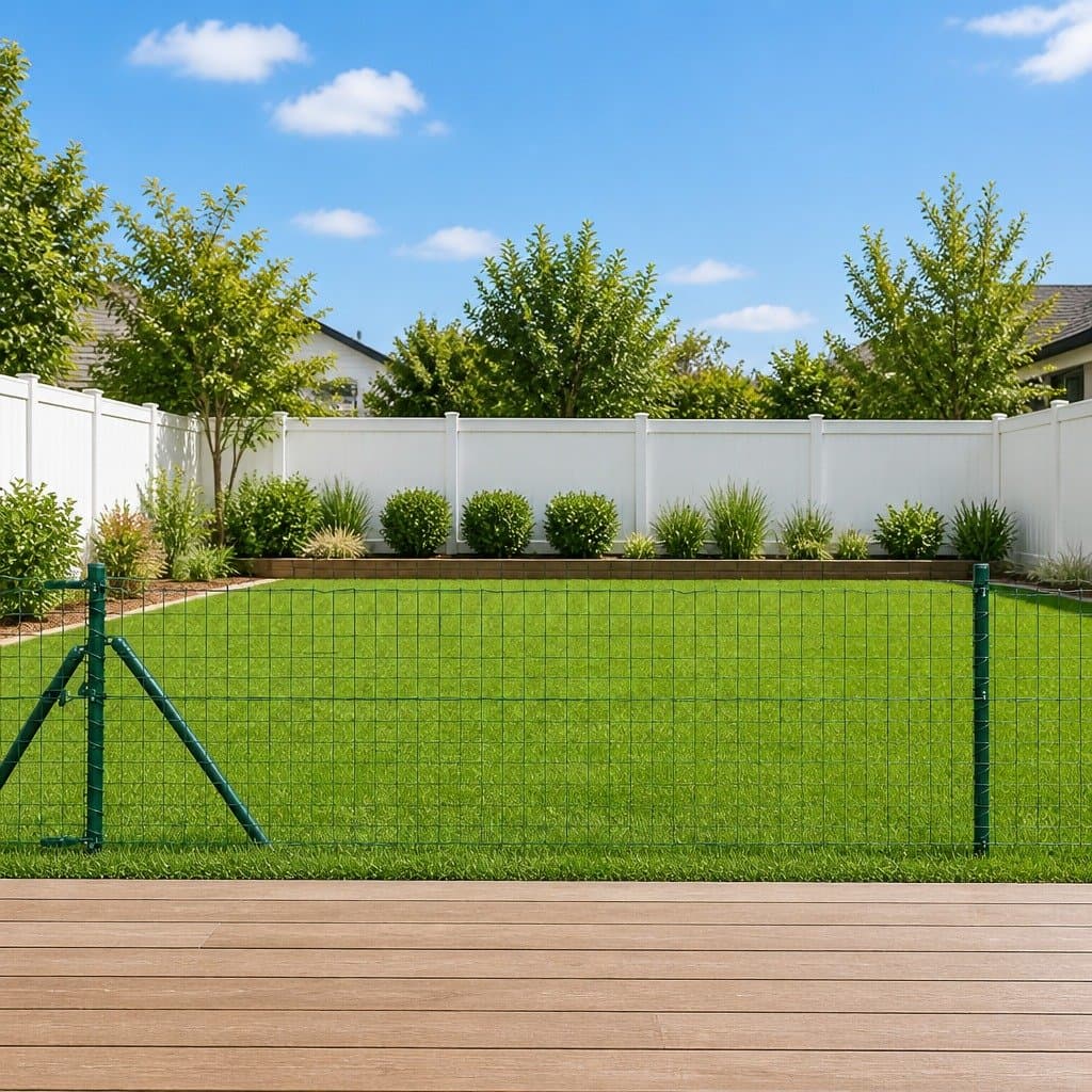 26pcs Green Powder-Coated Steel Garden Fence Posts