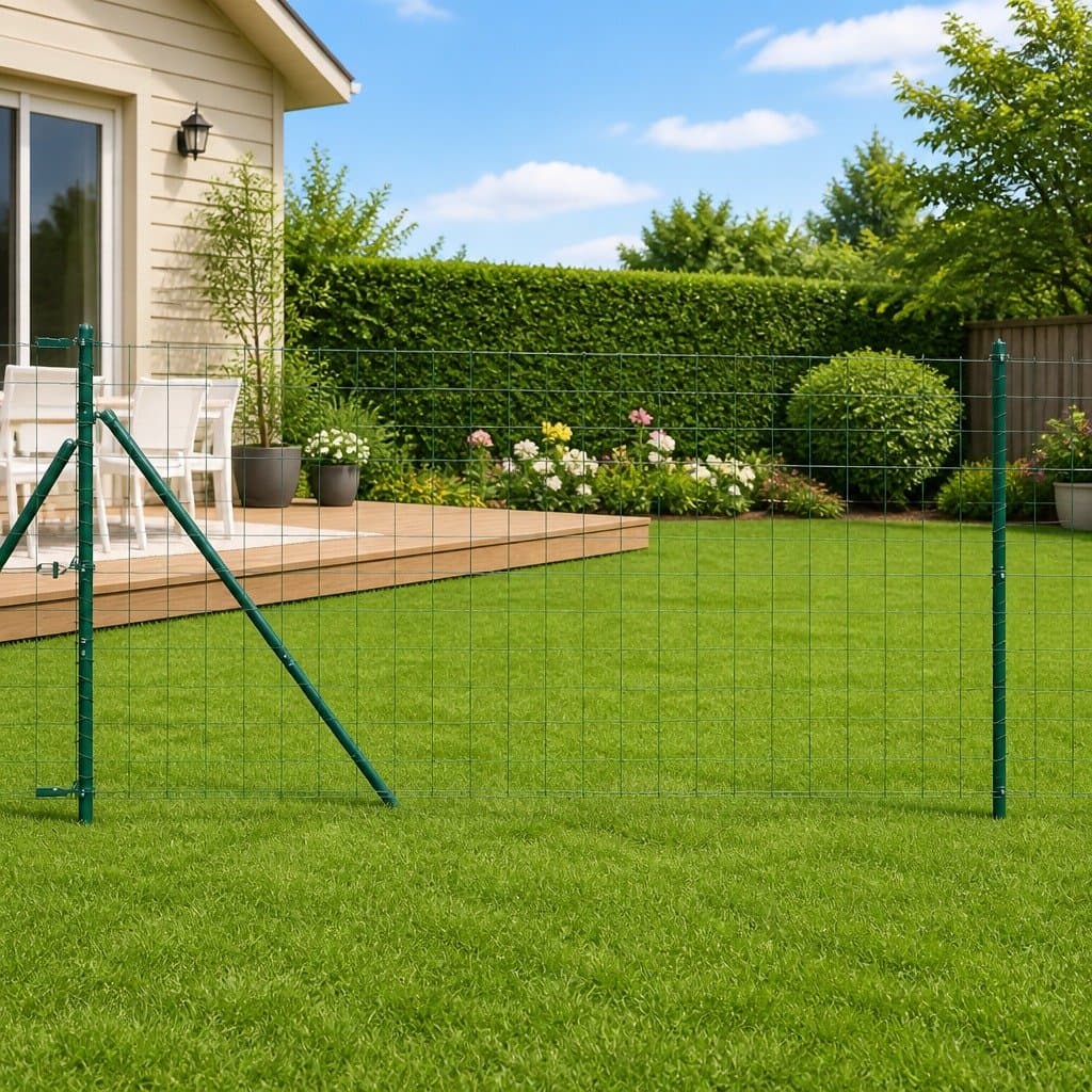Green Mesh Steel Fence Panel for Outdoor Spaces