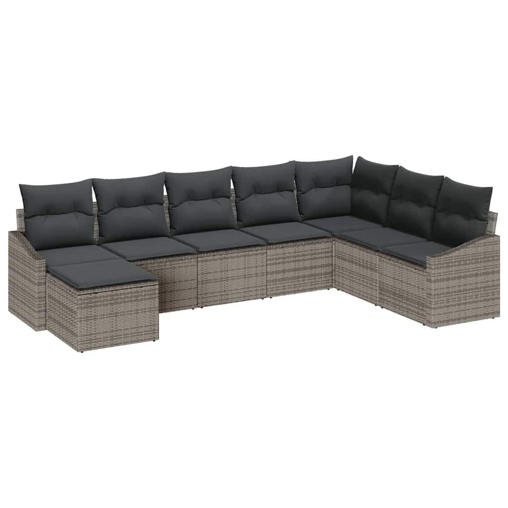 Grey Modular Outdoor Sofa Set 8 Pieces