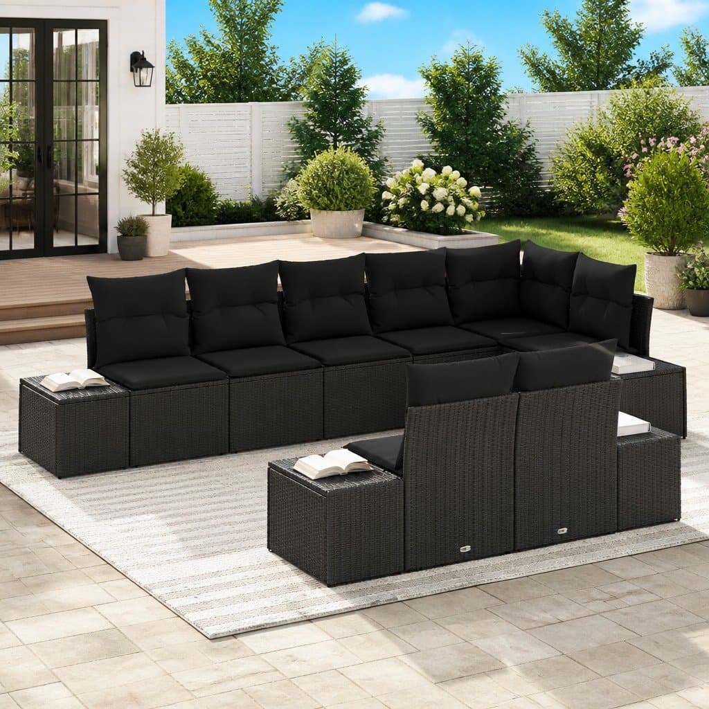 8 Piece Modular Garden Sofa Set with Storage Bag