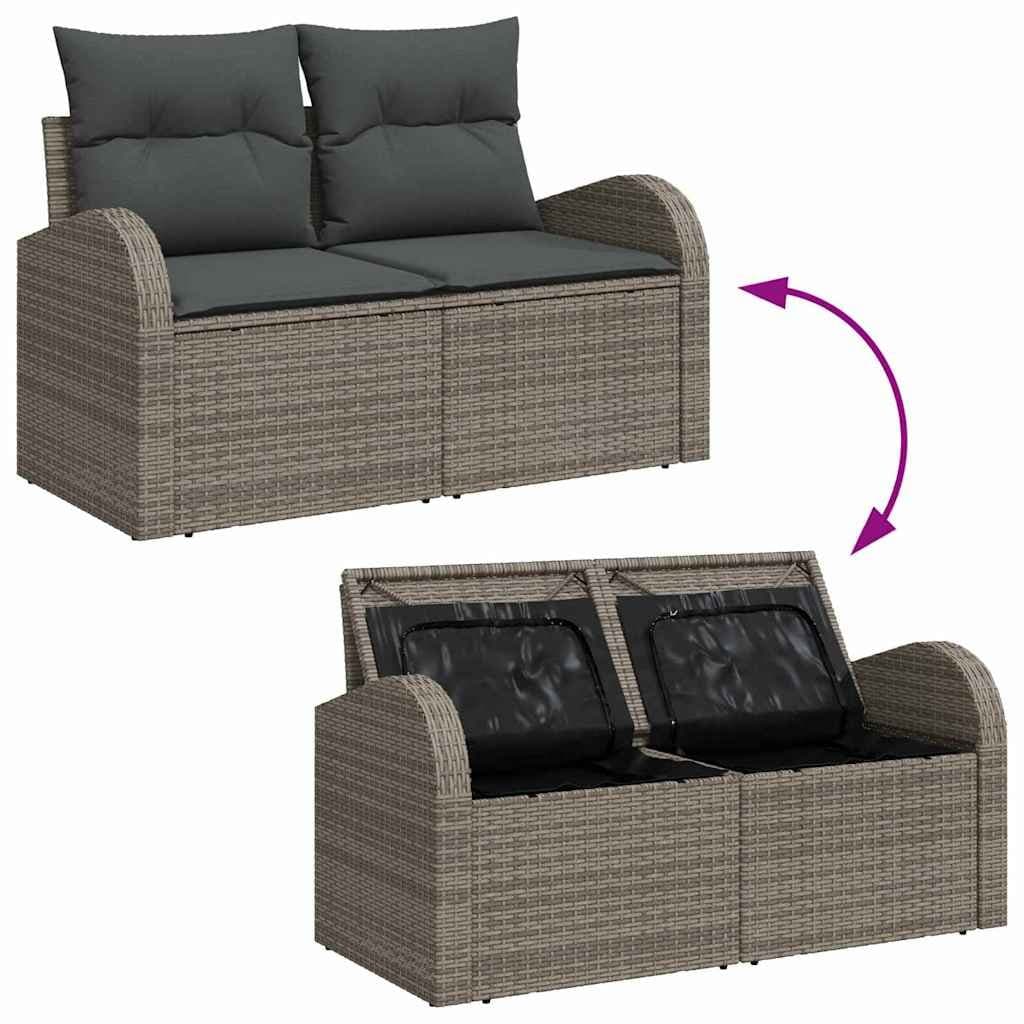 6-Piece Modular Outdoor Sofa Set in Grey