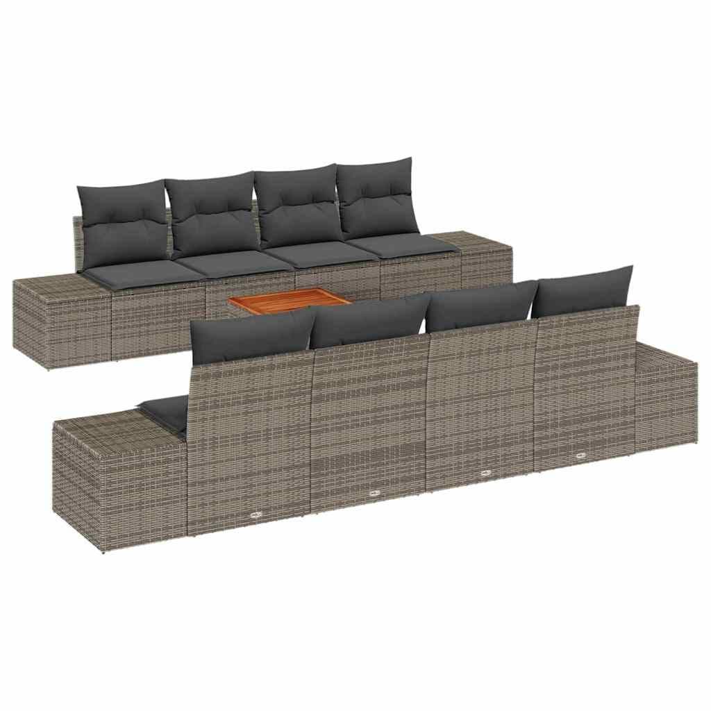 Modular Garden Sofa Set 9 Piece Outdoor Furniture