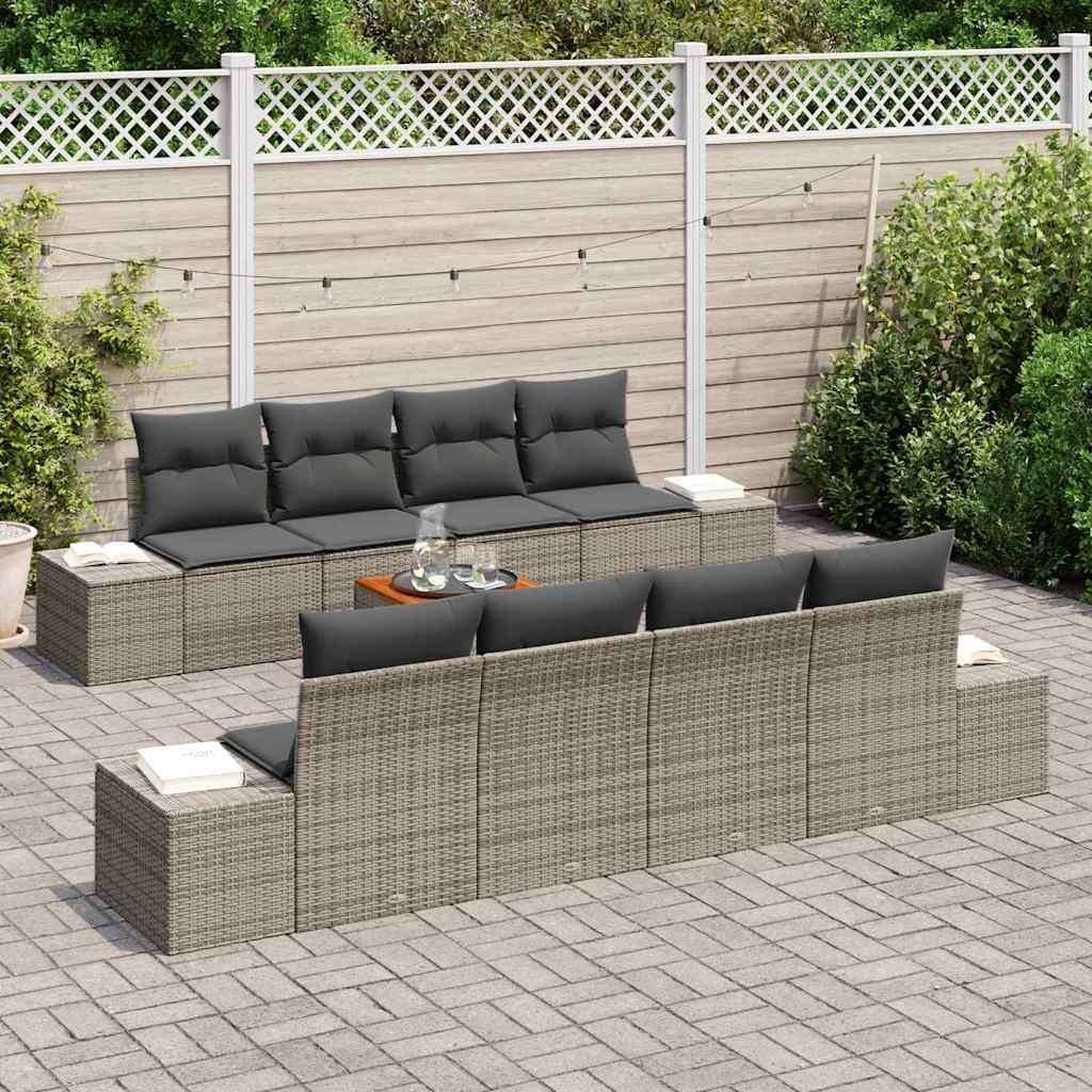 Modular Garden Sofa Set 9 Piece Outdoor Furniture
