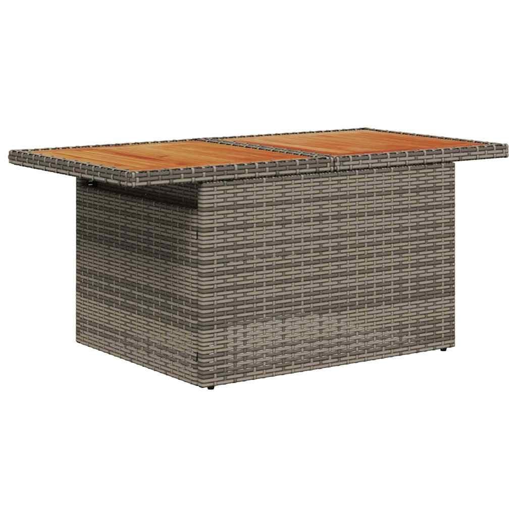 6-Piece Garden Sofa Set in Grey Poly Rattan