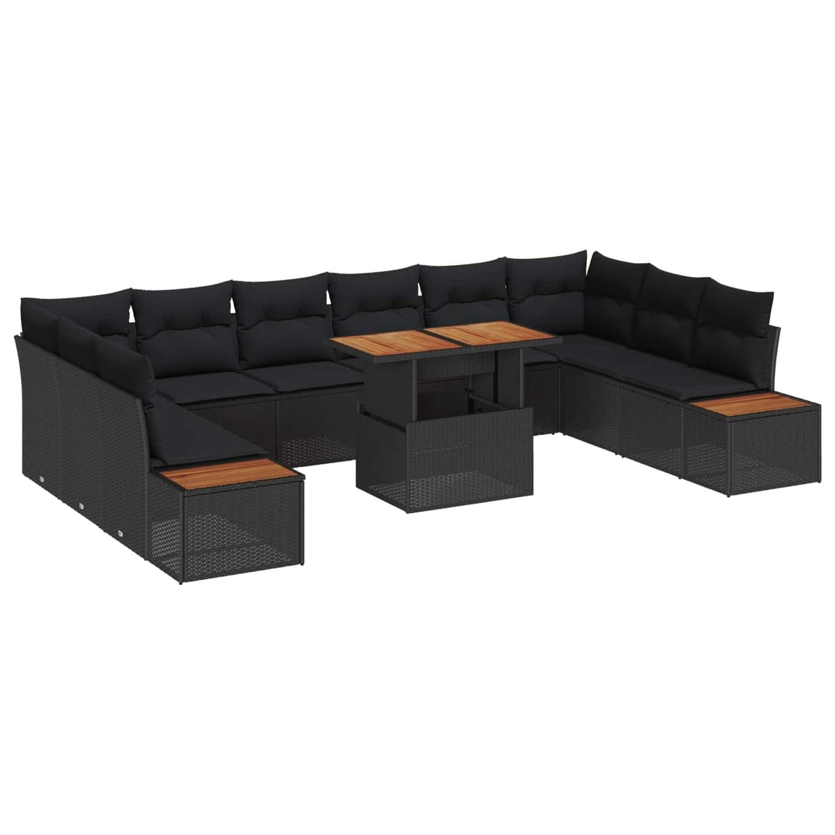 11 Piece Modular Outdoor Sofa Set with Storage