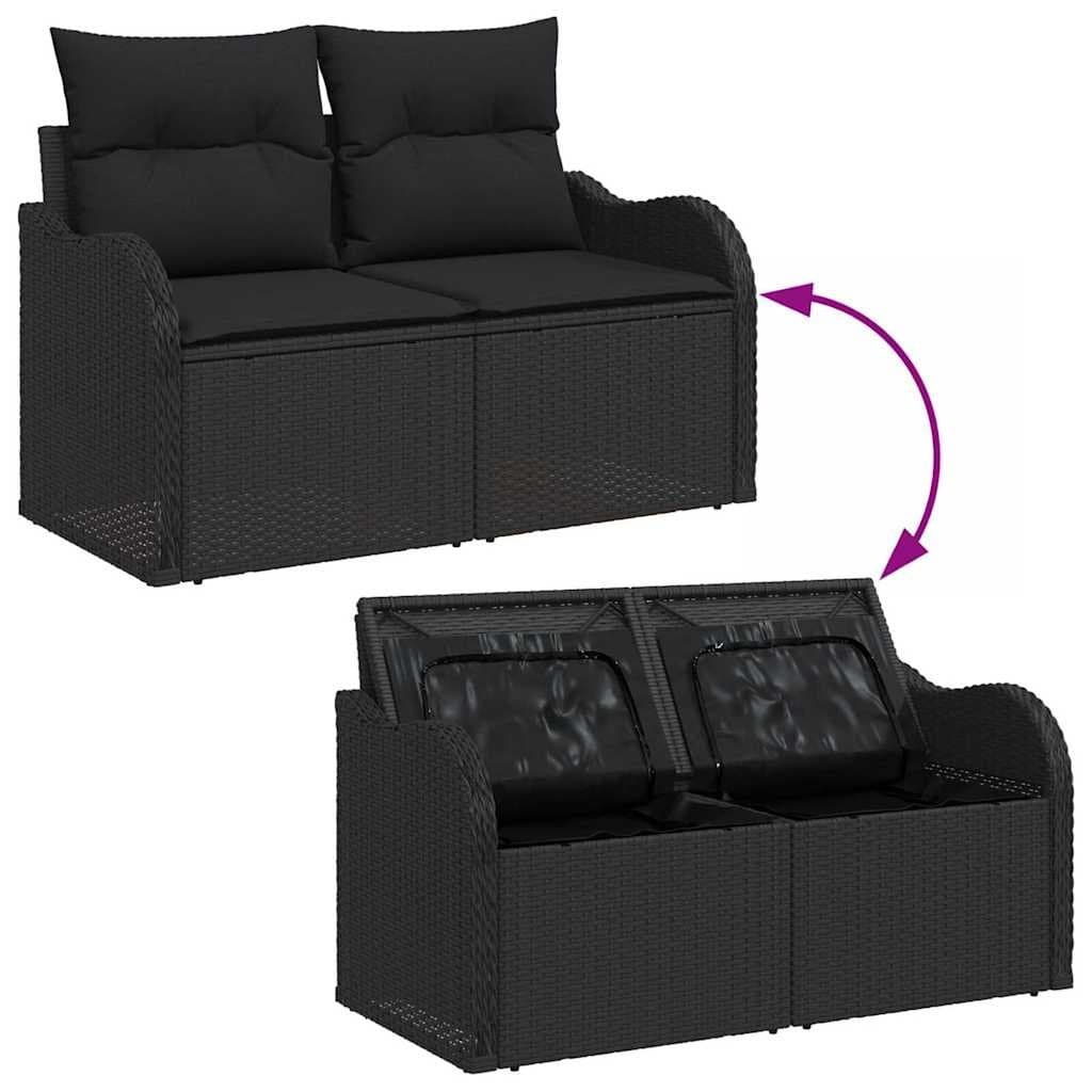 7-Piece Modular Garden Sofa Set with Cushions in Grey