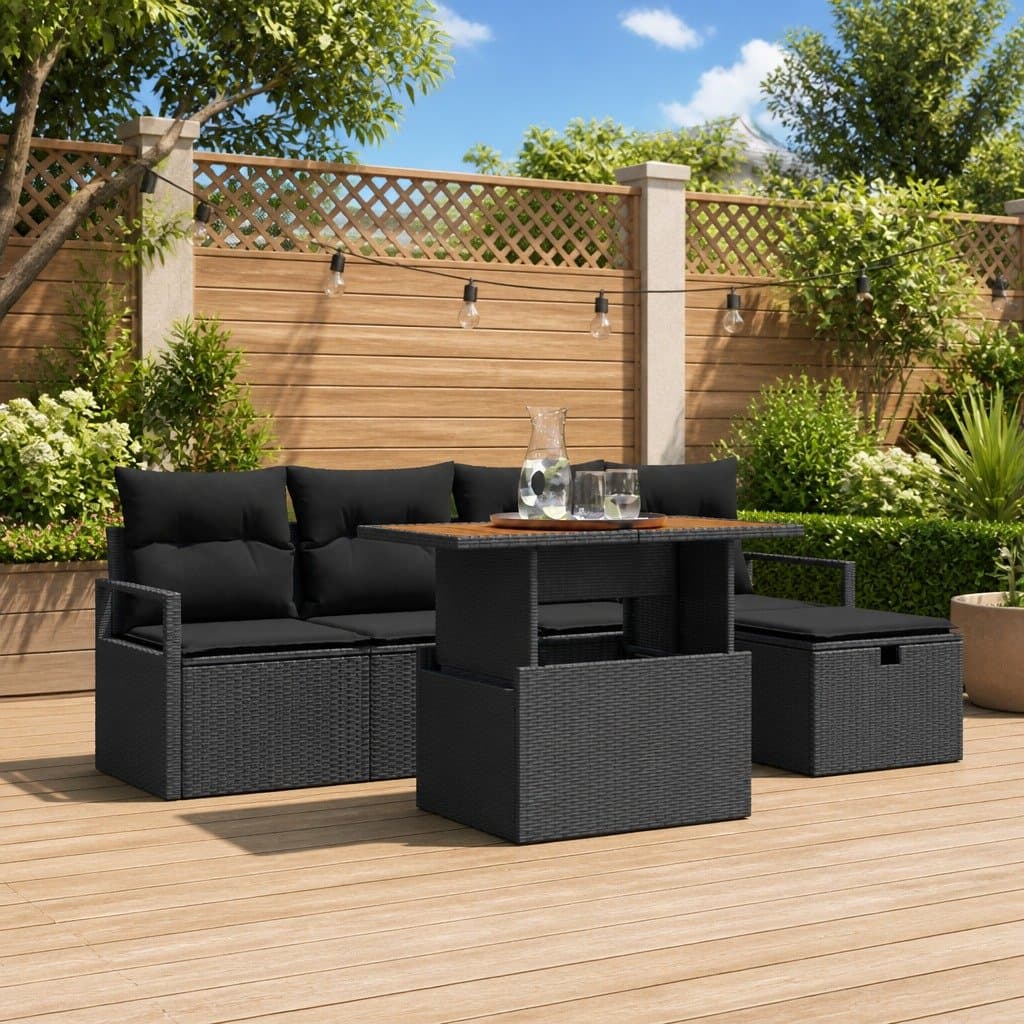 6-Piece Garden Sofa Set with Durable Build