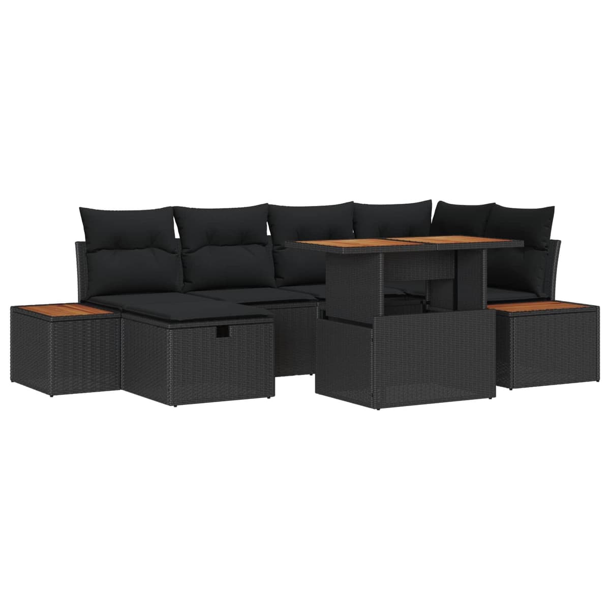 7-Piece Outdoor Sofa Set with Height Adjustment