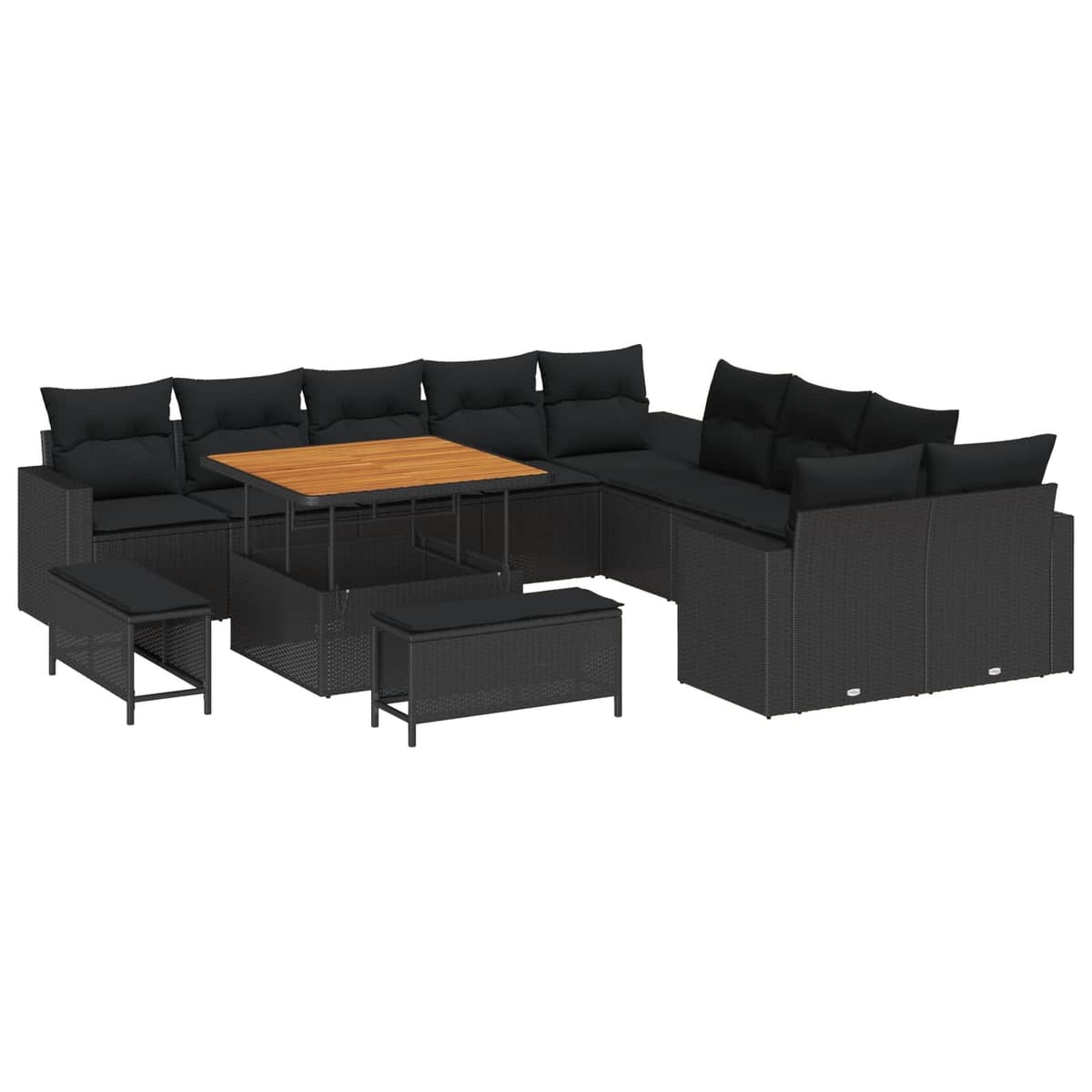 Garden Sofa Set 13-Piece Adjustable Outdoor Furniture