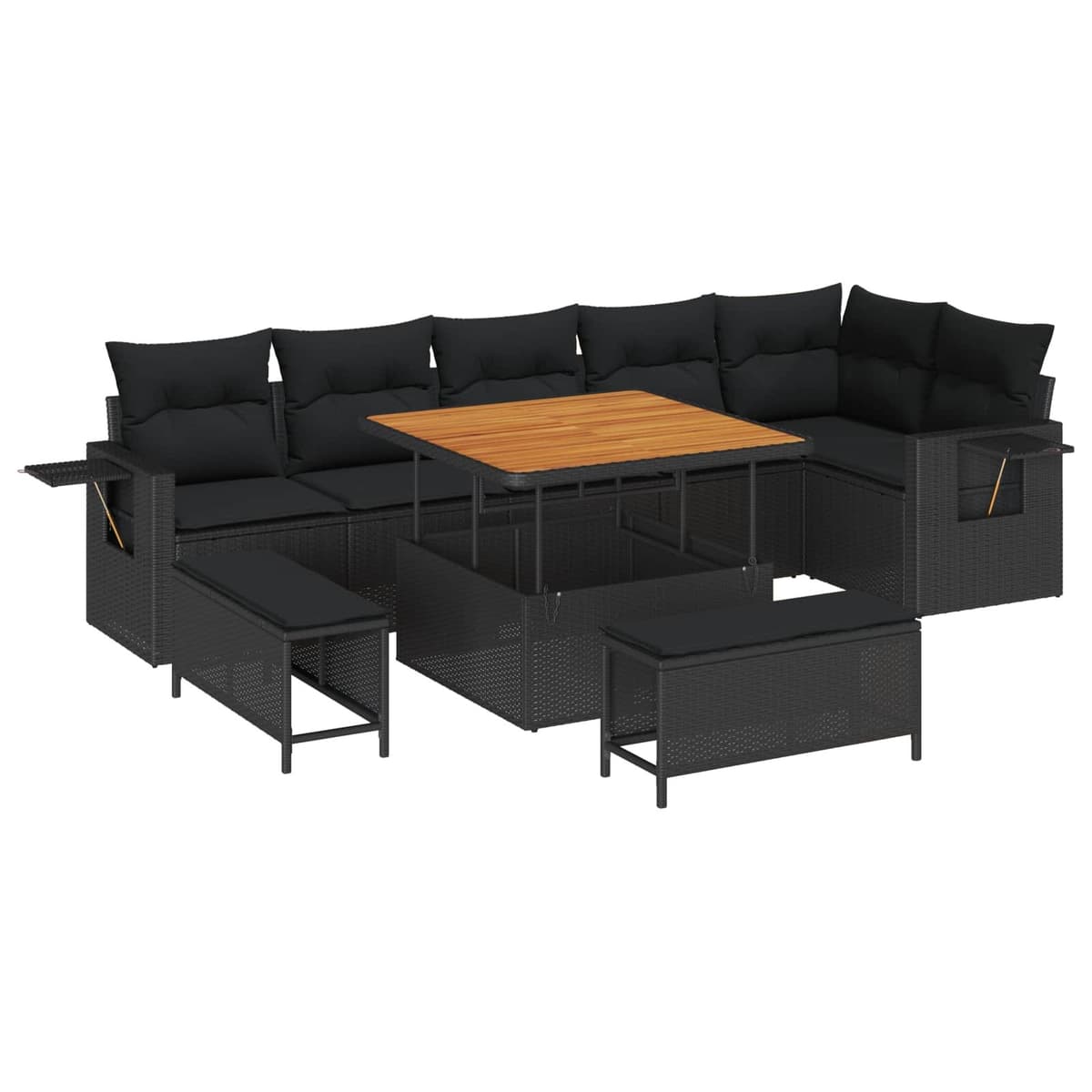 9-Piece Garden Sofa Set with Acacia Wood