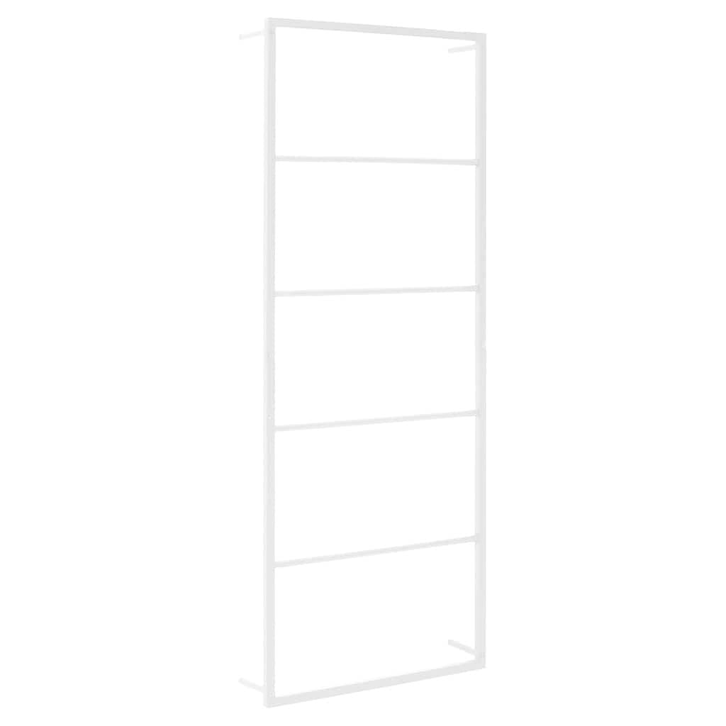 White Steel Towel Rack for Bathroom Wall Mount