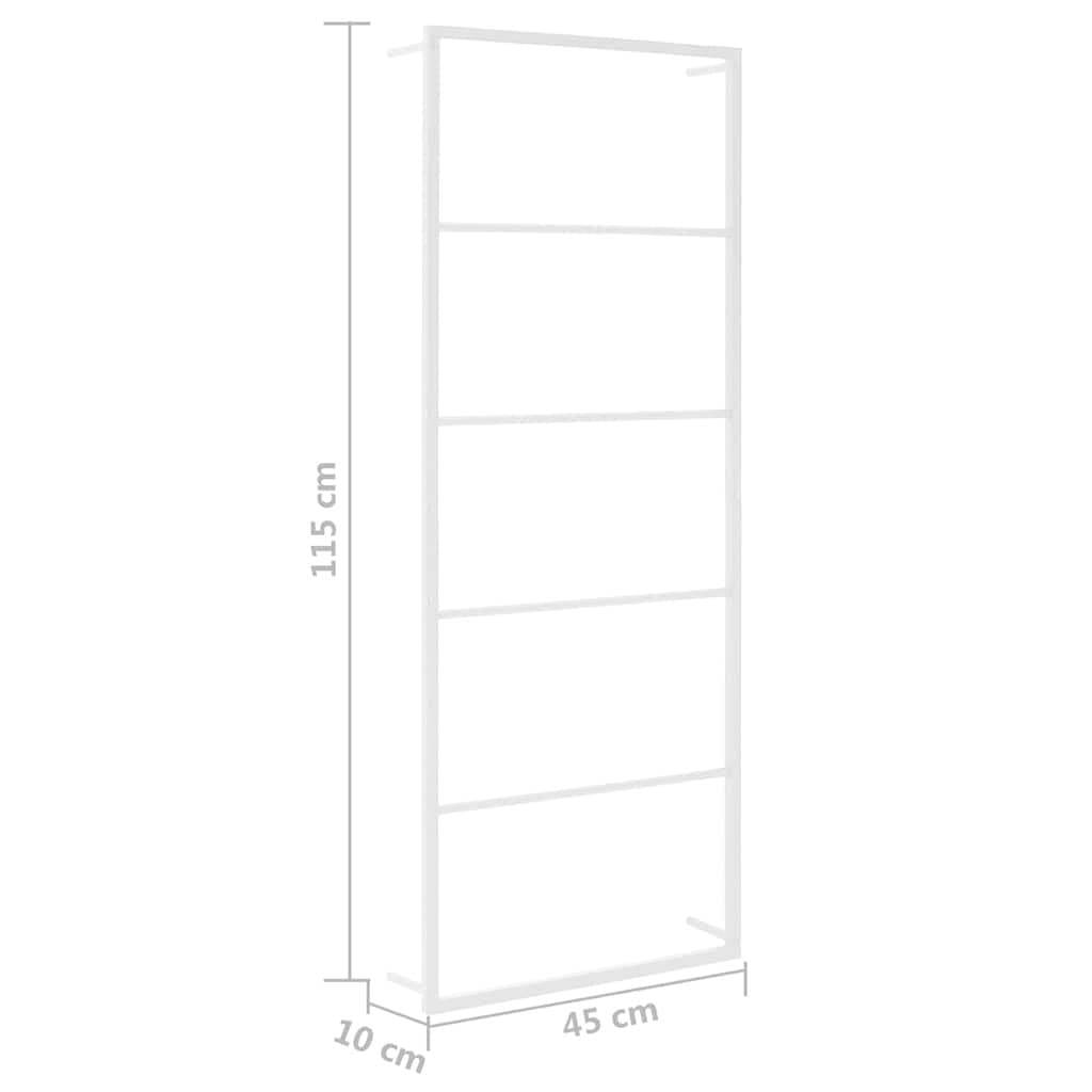White Steel Towel Rack for Bathroom Wall Mount