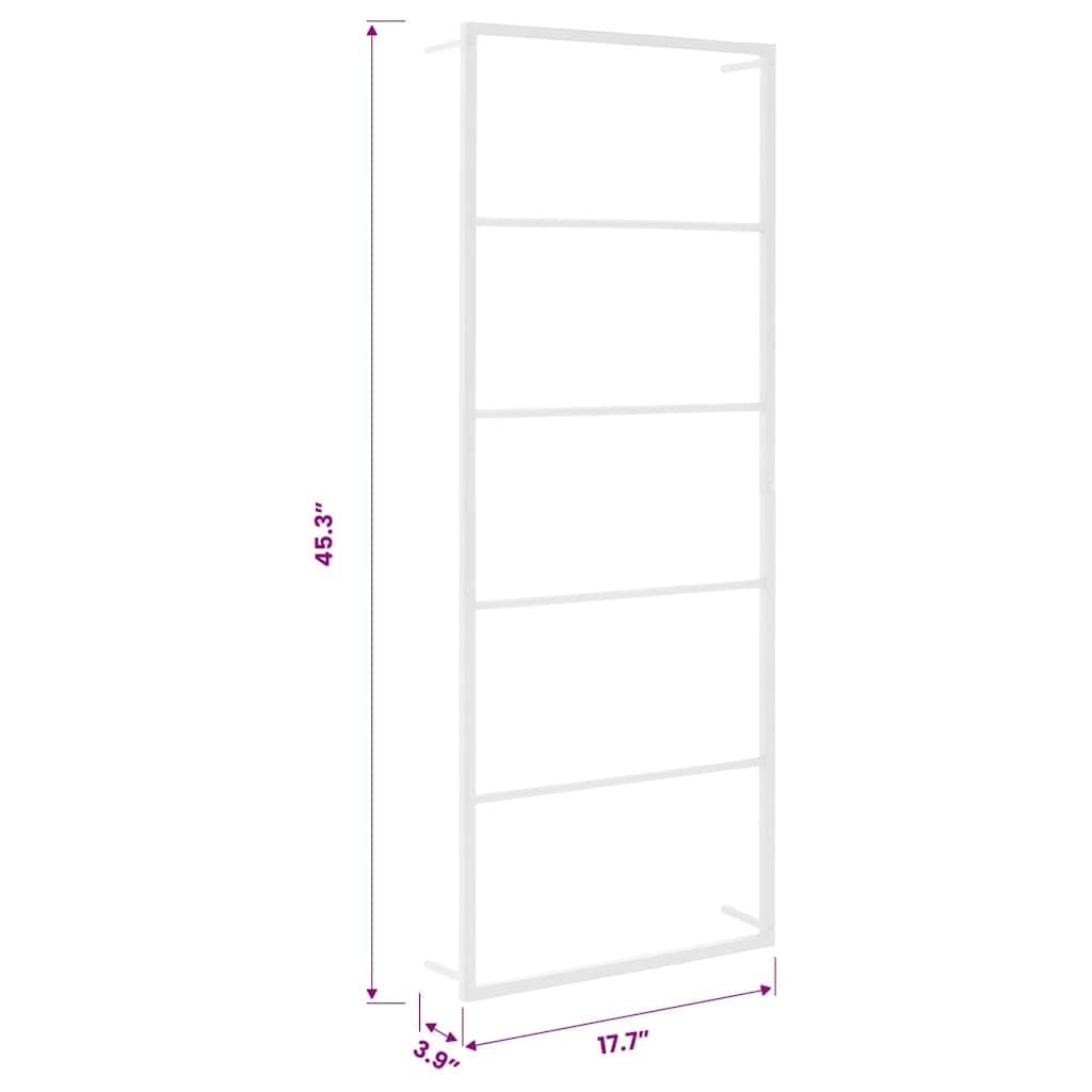 White Steel Towel Rack for Bathroom Wall Mount