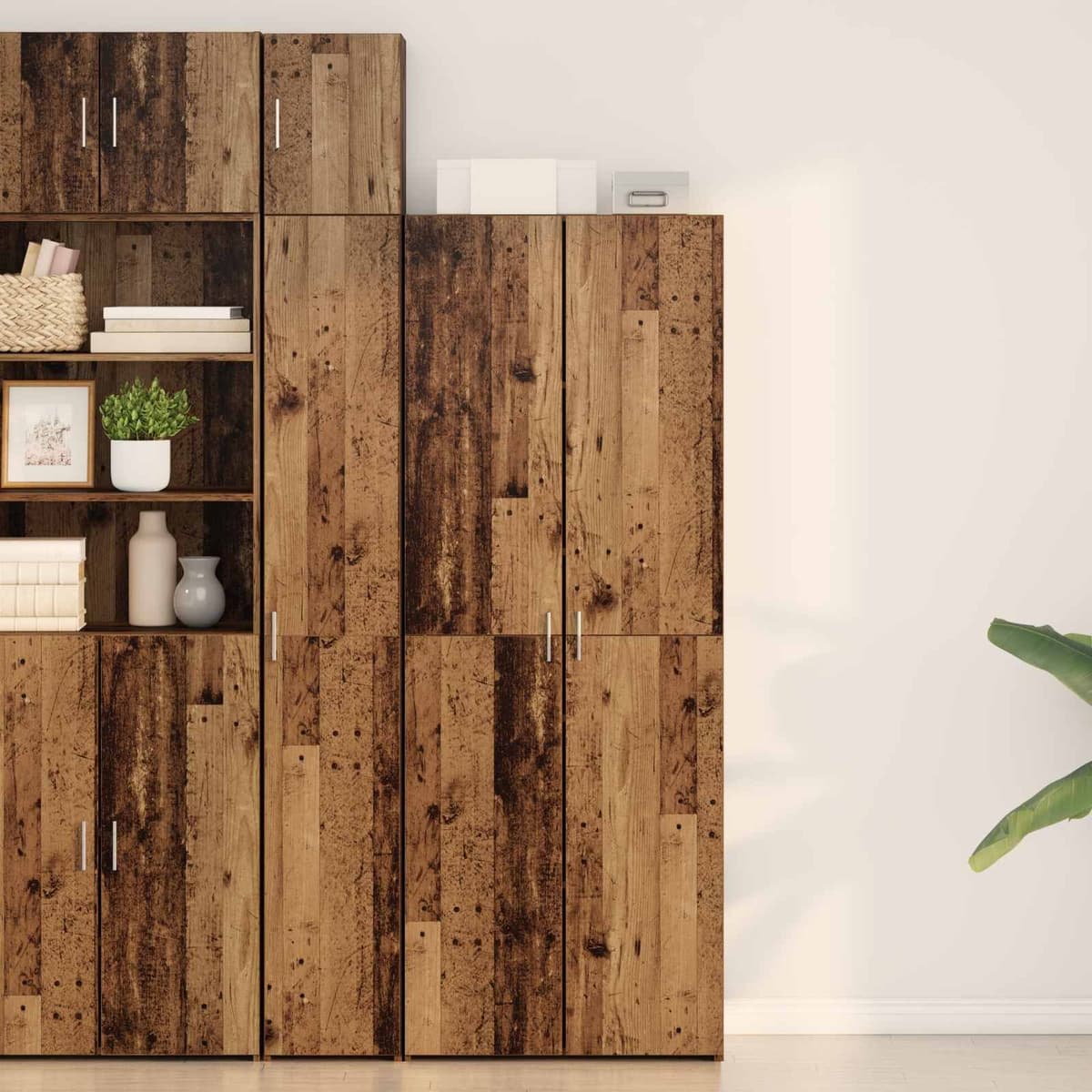 Rustic Wooden Buffet Sideboard Cabinet