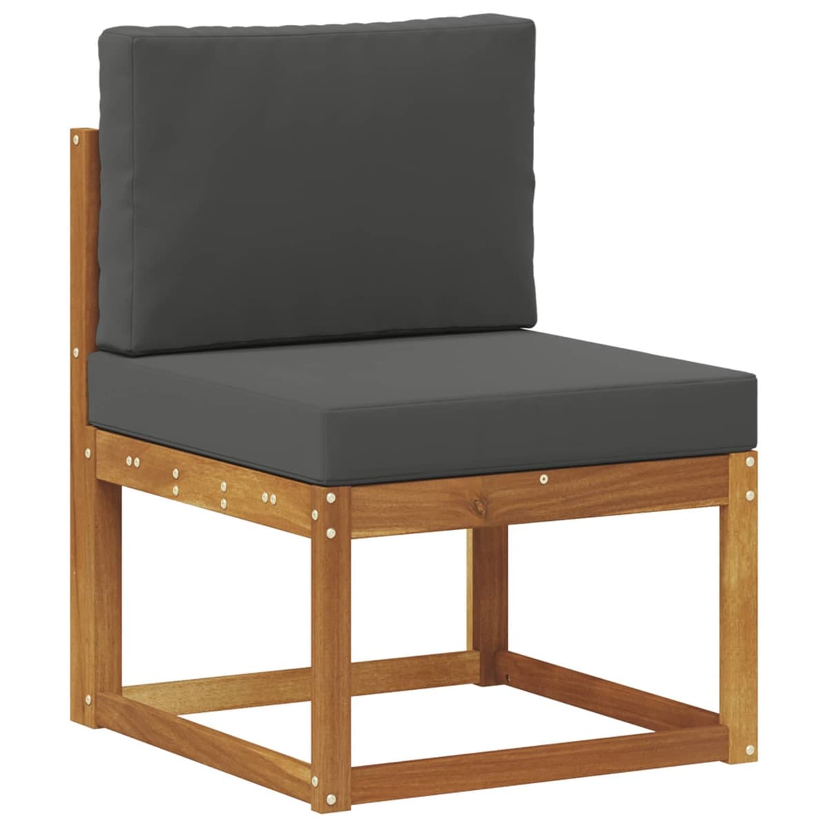 Brown Modular Outdoor Sofa Set 6 Pieces with Cushions