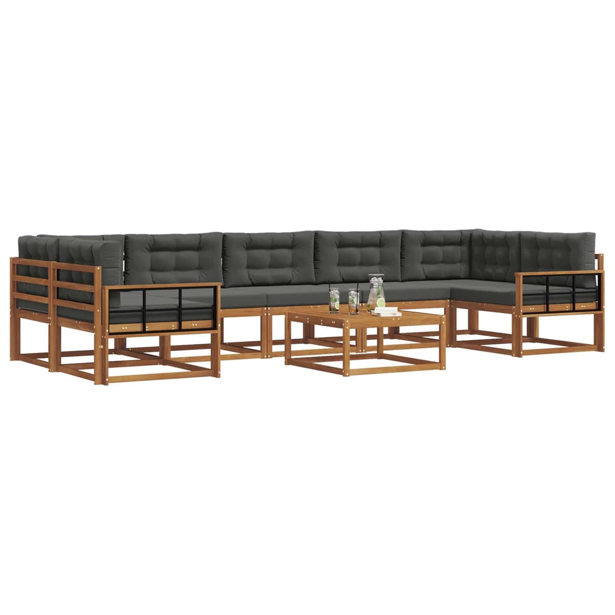 8-Piece Outdoor Sectional Sofa Set for Patios
