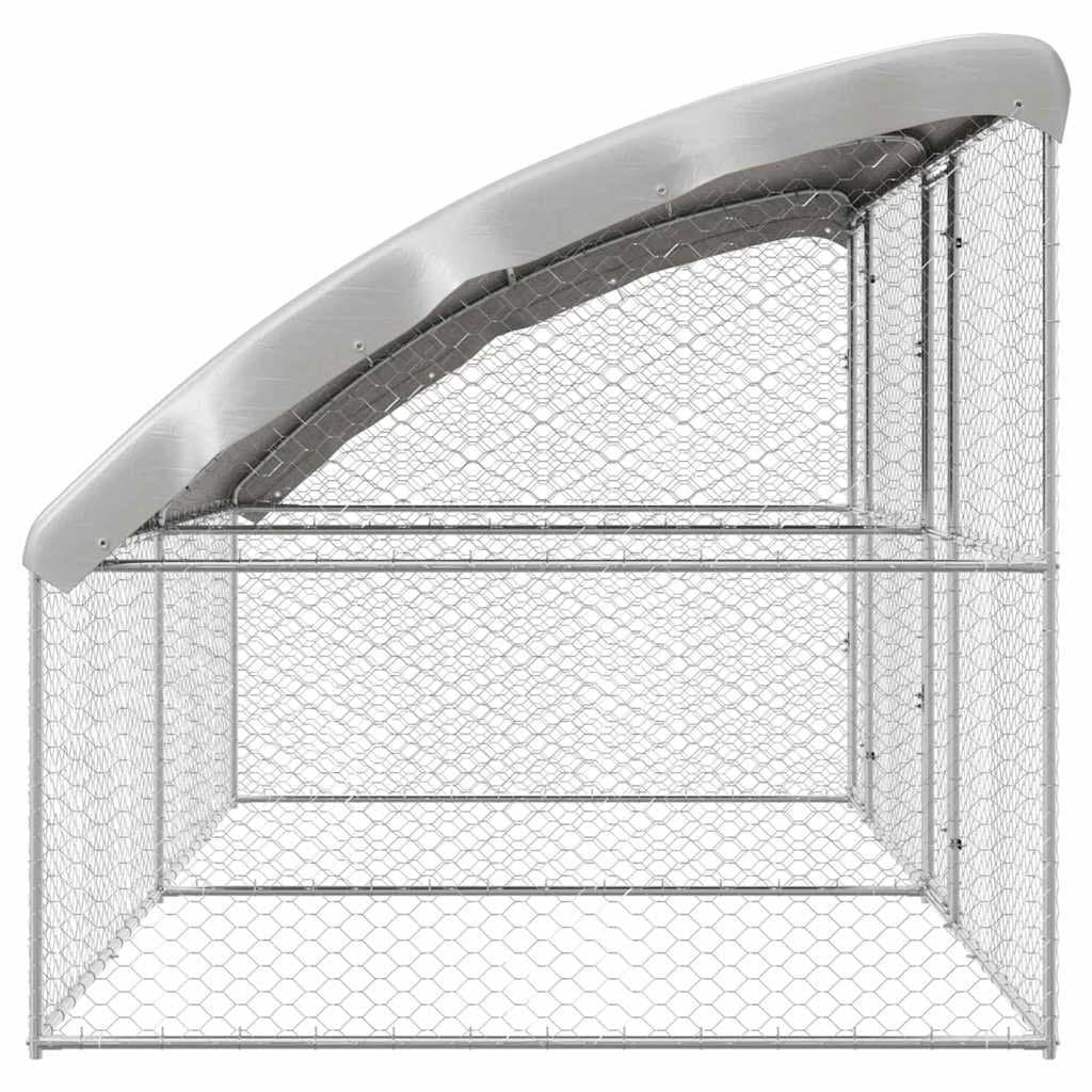 Silver Dog Kennel 2 pcs 4 x 2 x 2 m Steel Enclosure
