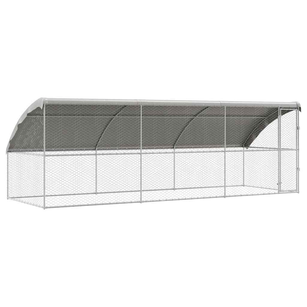 Silver Dog Kennel 3 pcs 6 x 2 x 2 m Outdoor Enclosure