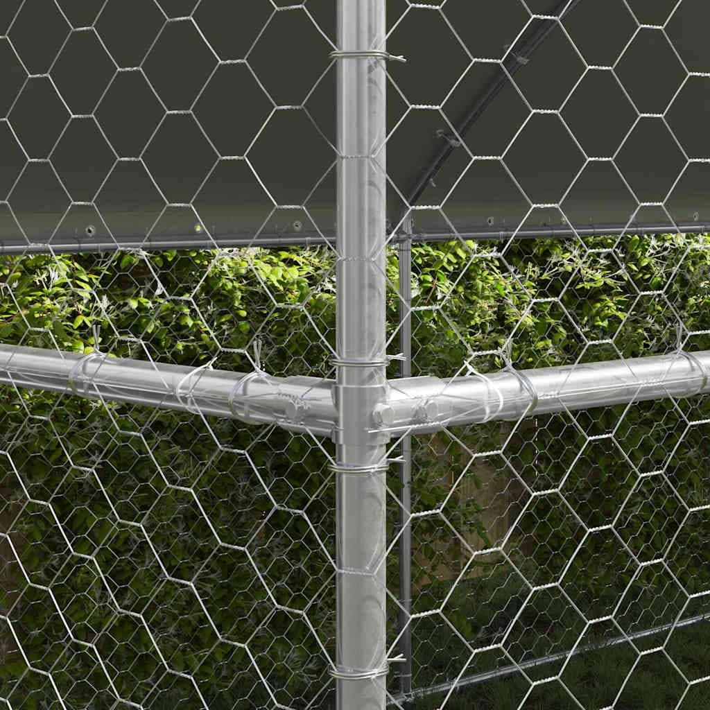 Silver Dog Kennel 3 pcs 6 x 2 x 2 m Outdoor Enclosure
